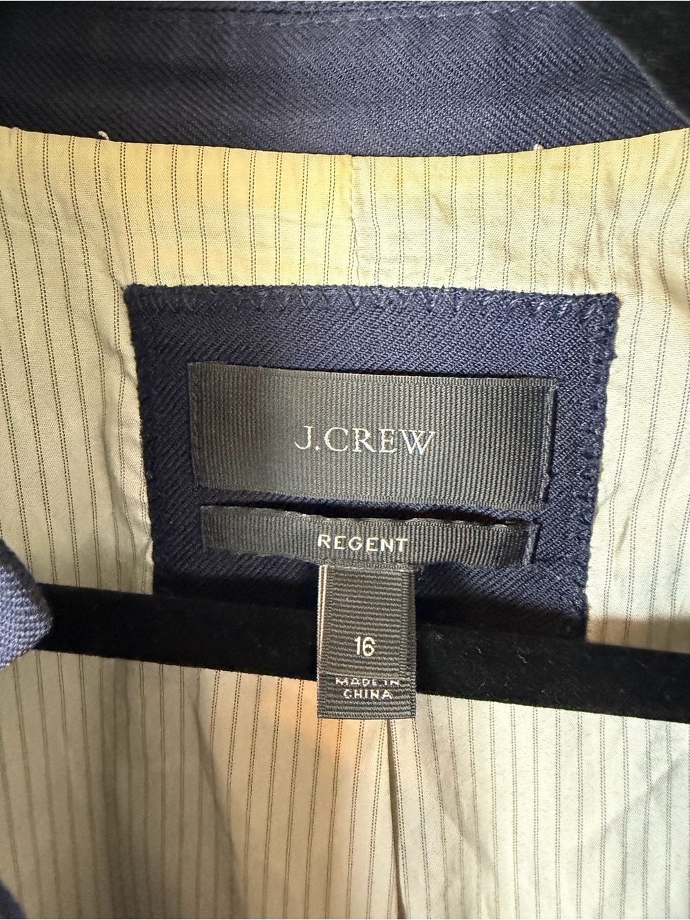J. Crew Regent Blazer Jacket in Navy Blue Wool Size 16 - Picture 4 of 8